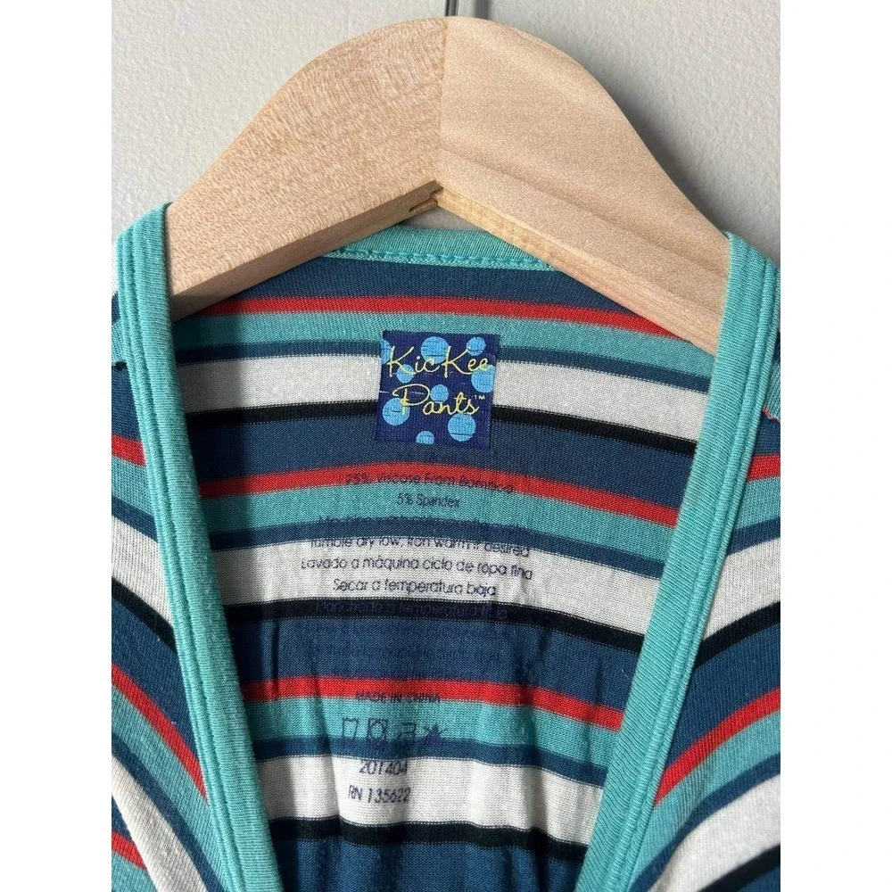 KicKee Pants Bamboo Stripe Footie Pajama Nautical Multi Scandi Baby Comfort